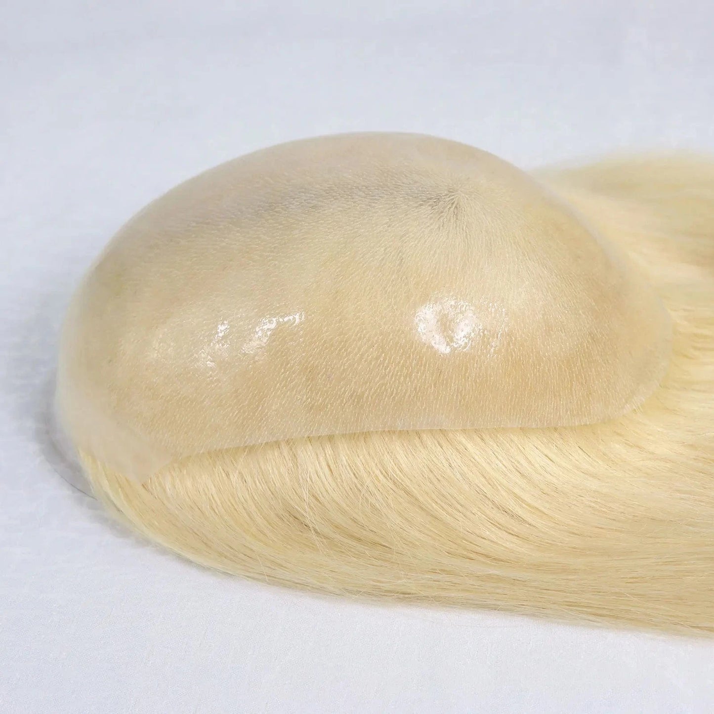 Q6 Base Cap Black Brown Blonde Man Hair Capillary Prosthesis 16 Inch Natural Human Hair V Loop Toupee For Men