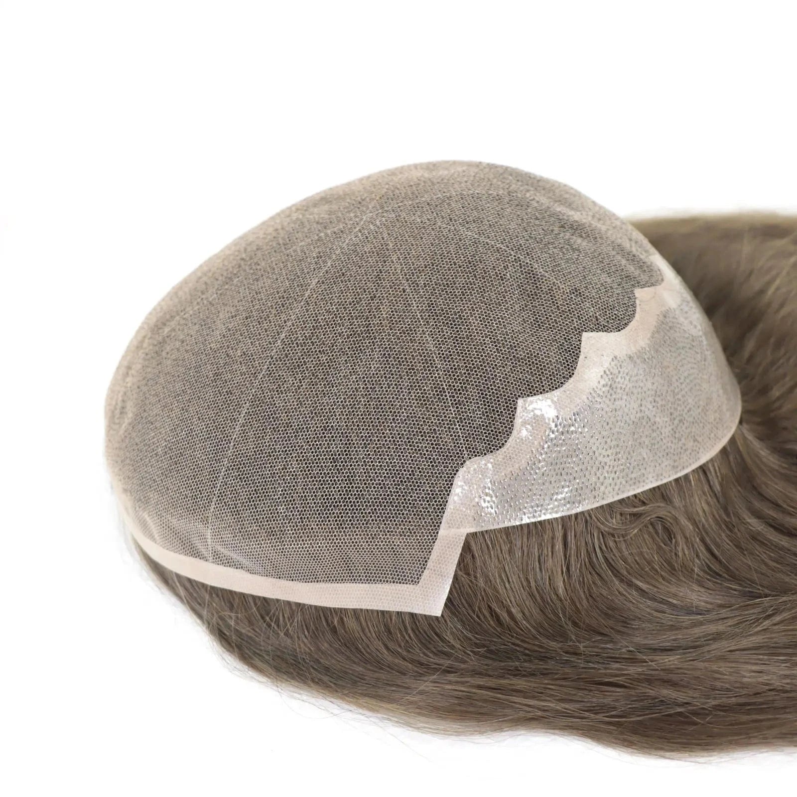 Q6 Base Cap Black Brown Blonde Man Hair Capillary Prosthesis 16 Inch Natural Human Hair V Loop Toupee For Men