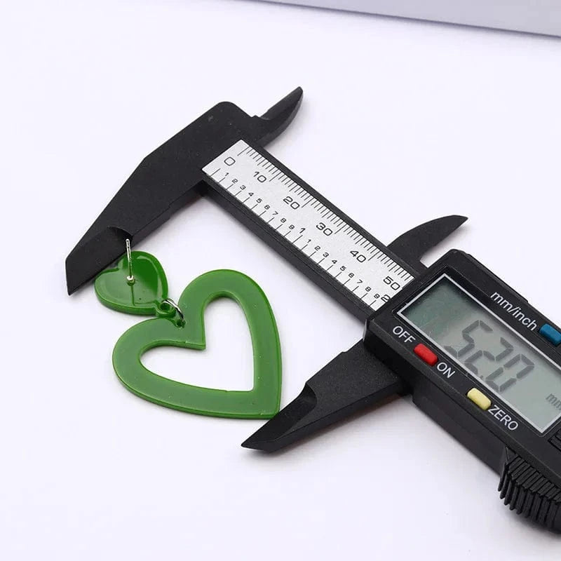 Qiuhan Summer Hot Colorful Love Heart Earrings Y2k Double Heart Lightweight Acrylic Earrings Jewelry Gifts