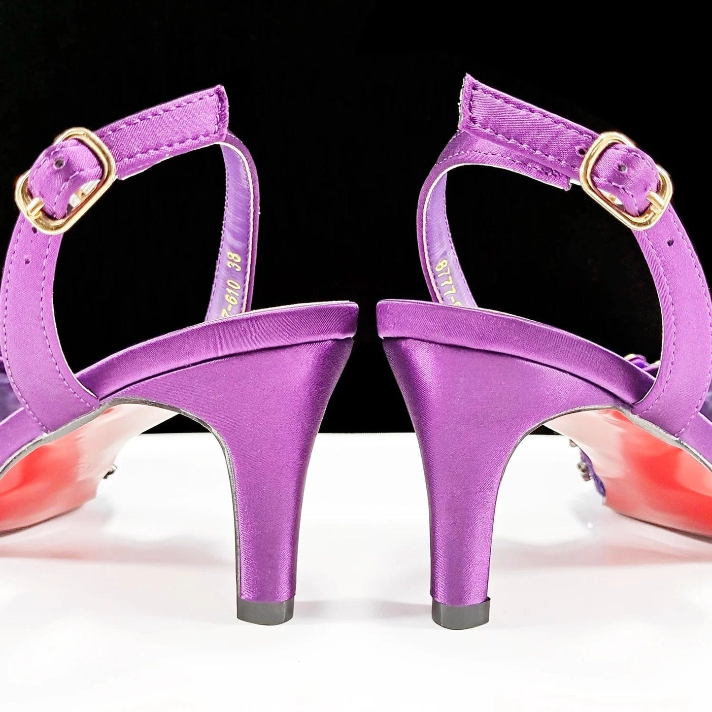 Queena Yan Women High Heel Party For Purple Color Shoes and Bag Set Rhinestone Handbag Italian Design Wedding INS 2025