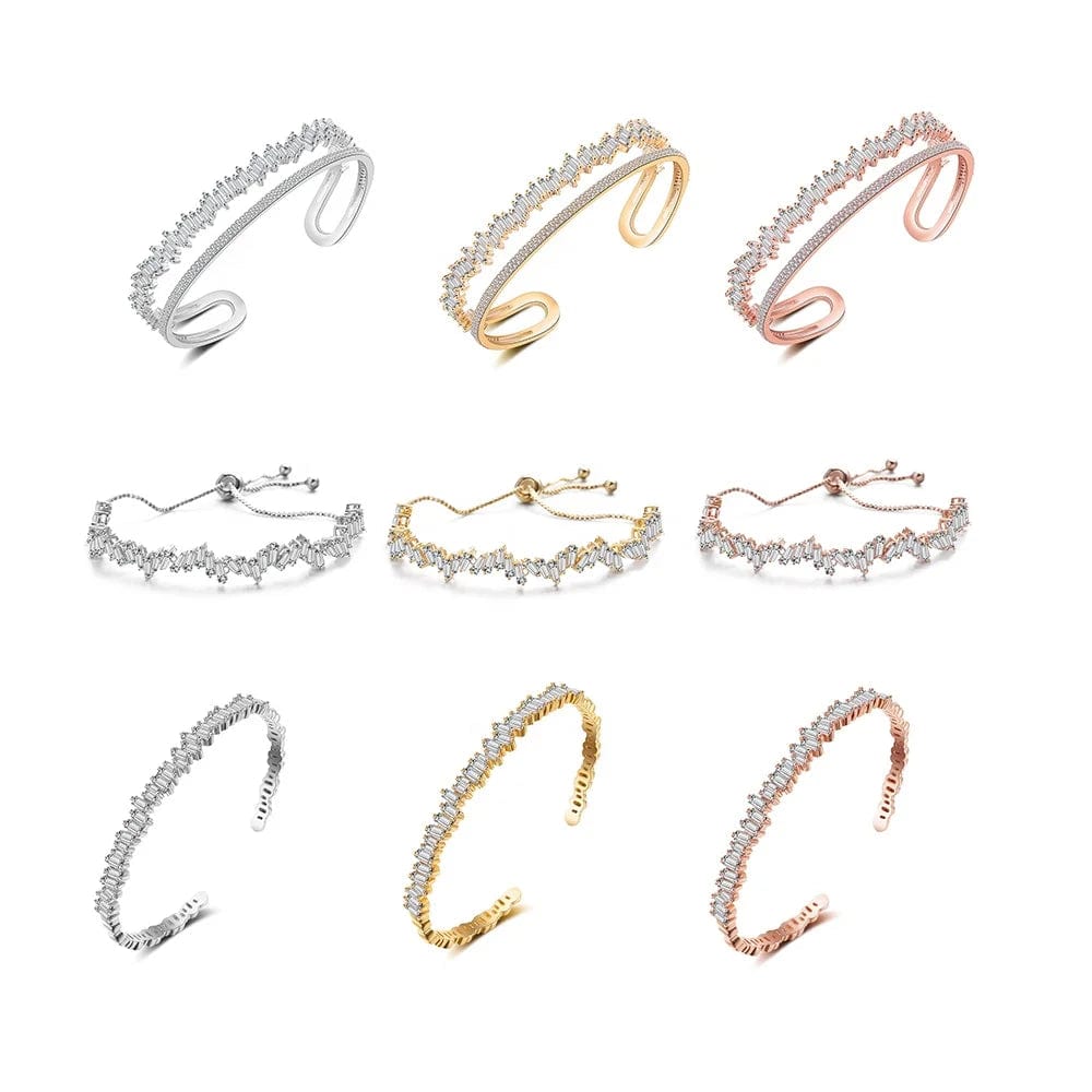 RAKOL BP161 Korean New Designer Fashion Jewelry gold plated  Luxury crystal Zircon Adjustable women Bracelet jewelry  2022