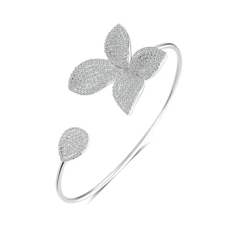 RAKOL BP176 silver zircon bangle new design adjustable bangle