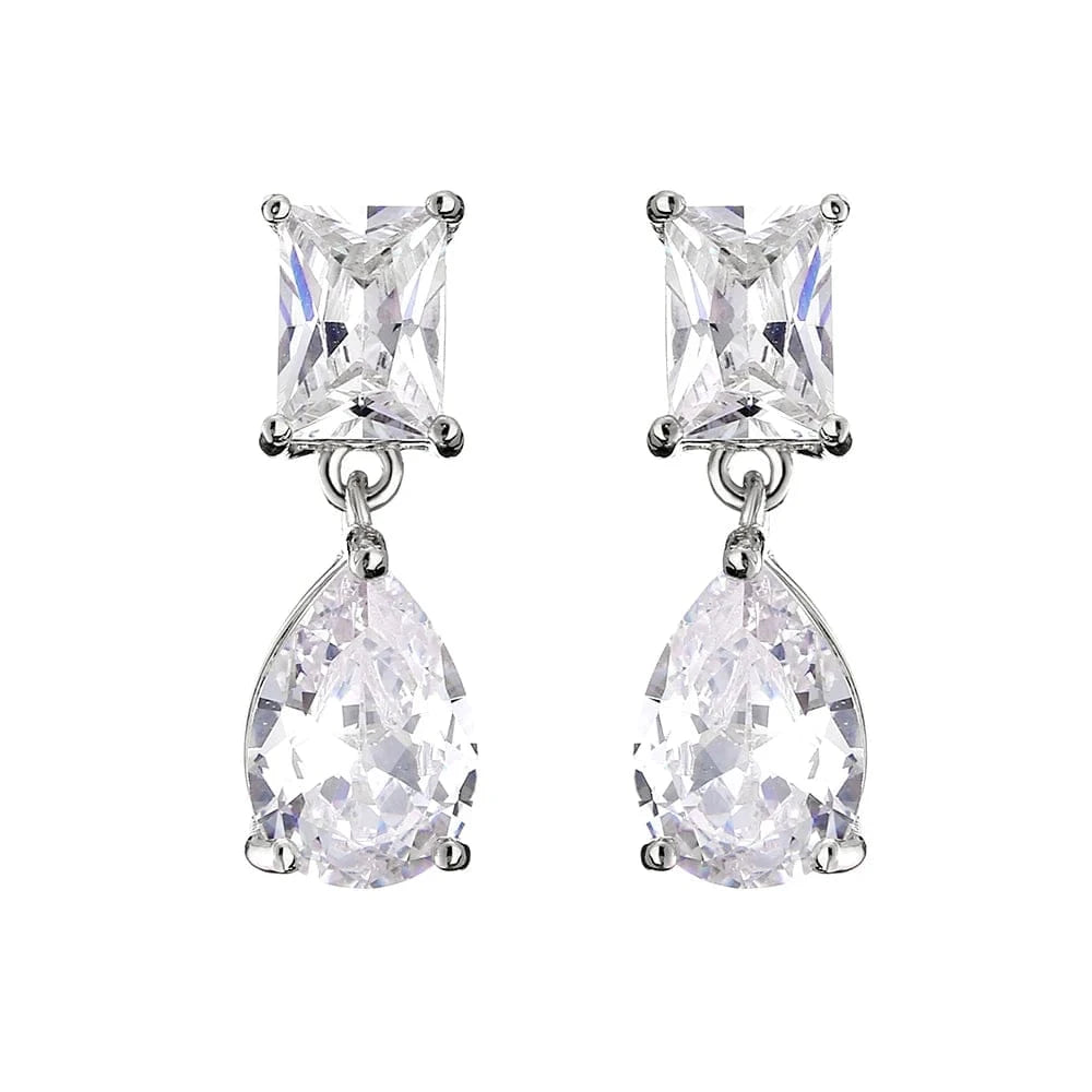 RAKOL EP091 fine jewelry  gold plated cubic zirconia earrings women  diamond drop  studs earrings jewelry