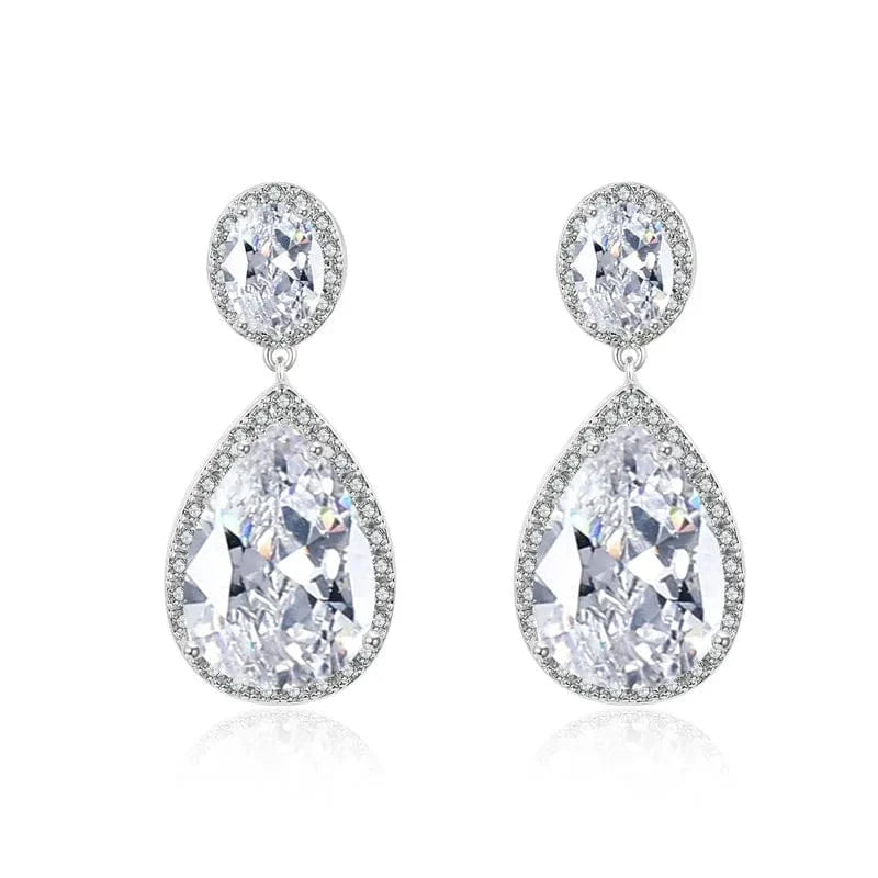 RAKOL EP091 fine jewelry  gold plated cubic zirconia earrings women  diamond drop  studs earrings jewelry