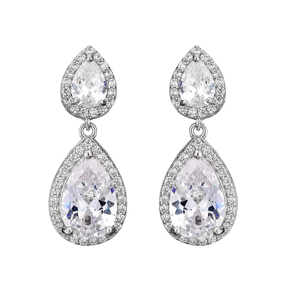 RAKOL EP091 fine jewelry  gold plated cubic zirconia earrings women  diamond drop  studs earrings jewelry