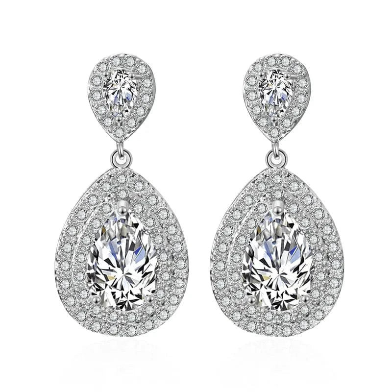 RAKOL EP091 fine jewelry  gold plated cubic zirconia earrings women  diamond drop  studs earrings jewelry