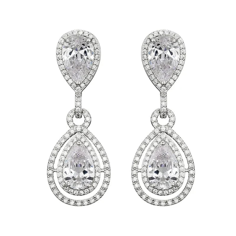 RAKOL EP091 fine jewelry  gold plated cubic zirconia earrings women  diamond drop  studs earrings jewelry