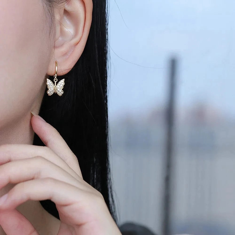 RAKOL EP1174 2022 Luxury Jewelry Hoop Earrings 18k Gold Plated Cubic Zirconia Huggie Earrings Heart Drop Earrings Jewelry Women