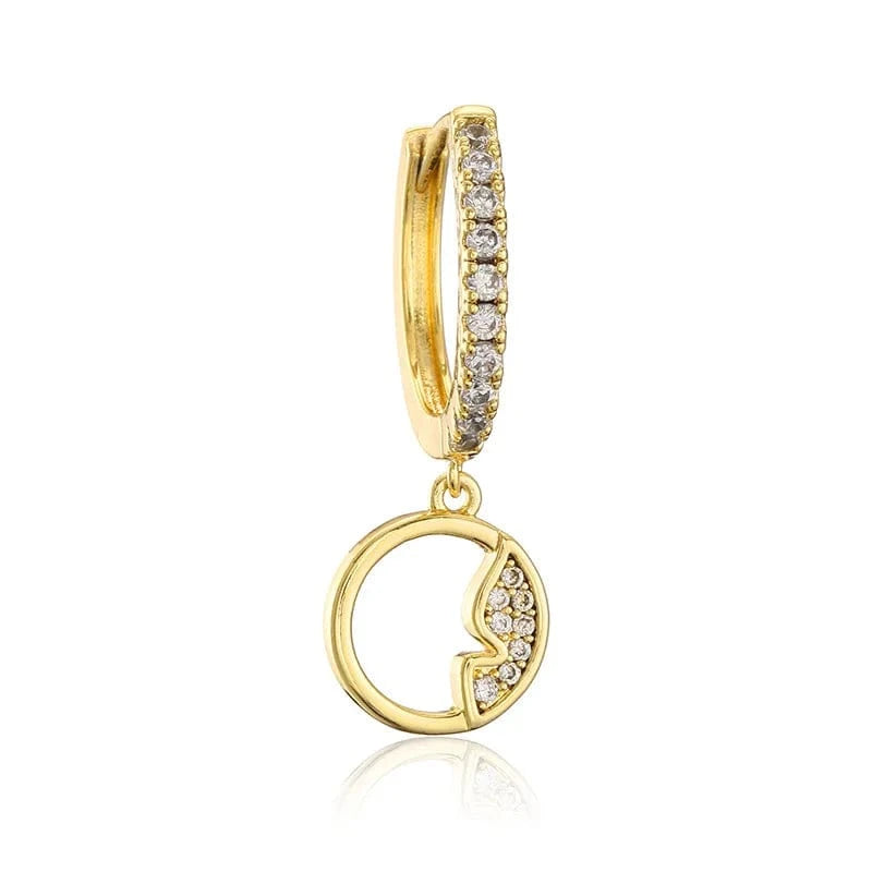 RAKOL EP1174 2022 Luxury Jewelry Hoop Earrings 18k Gold Plated Cubic Zirconia Huggie Earrings Heart Drop Earrings Jewelry Women