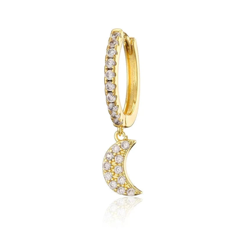 RAKOL EP1174 2022 Luxury Jewelry Hoop Earrings 18k Gold Plated Cubic Zirconia Huggie Earrings Heart Drop Earrings Jewelry Women