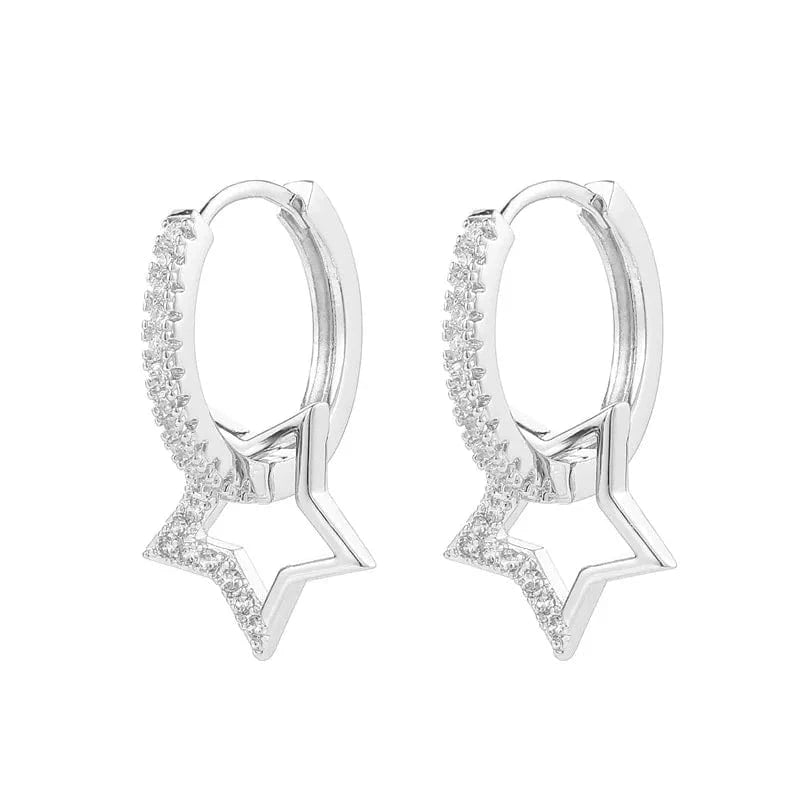 RAKOL EP1174 2022 Luxury Jewelry Hoop Earrings 18k Gold Plated Cubic Zirconia Huggie Earrings Heart Drop Earrings Jewelry Women