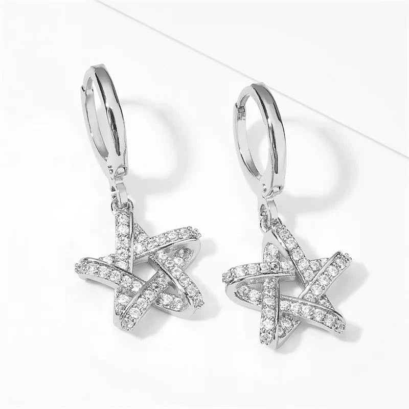 RAKOL EP1174 2022 Luxury Jewelry Hoop Earrings 18k Gold Plated Cubic Zirconia Huggie Earrings Heart Drop Earrings Jewelry Women