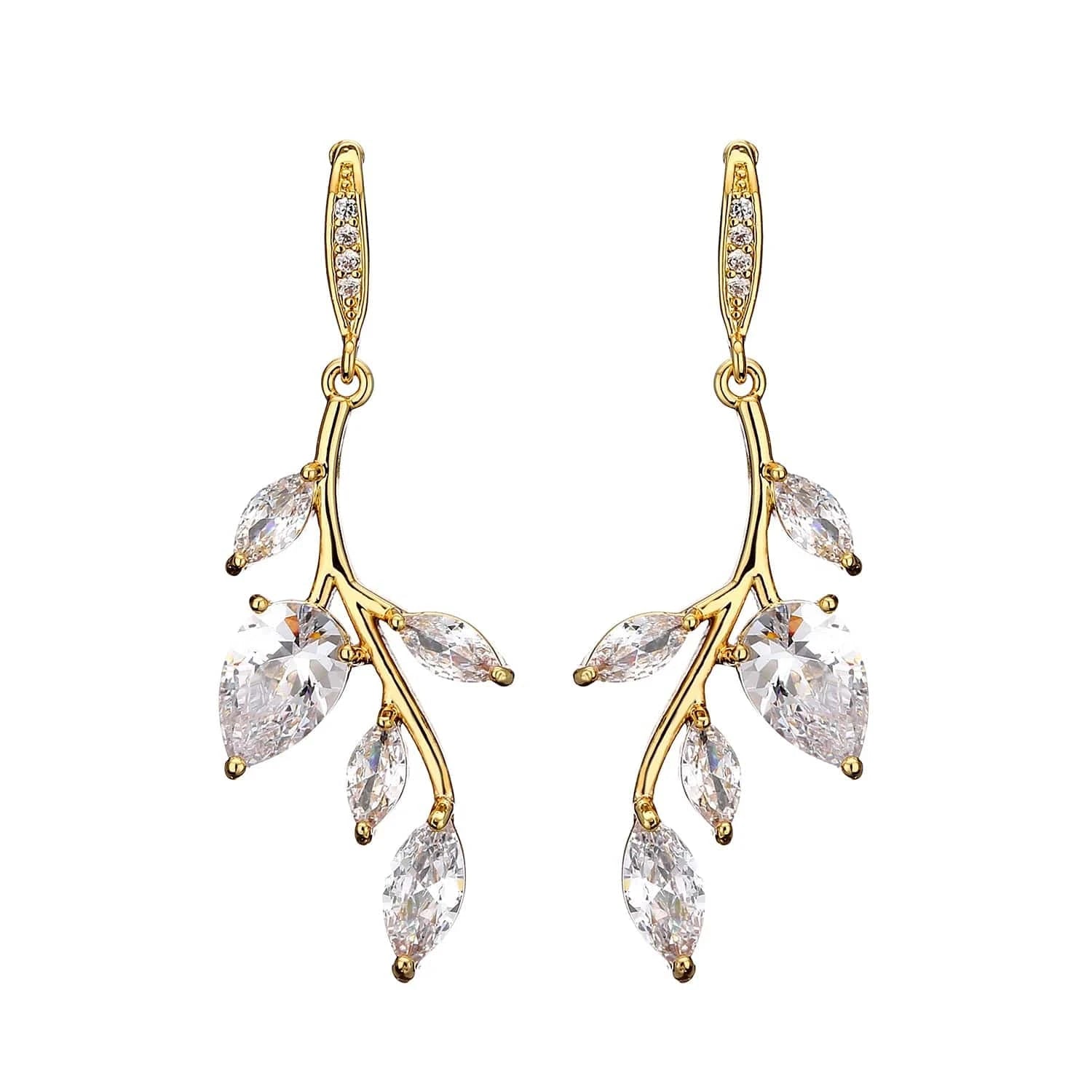 RAKOL  EP2144 wholesale luxury  gold plated women's long earings jewelry 2022 bridal big  statement earrings  jewelry women