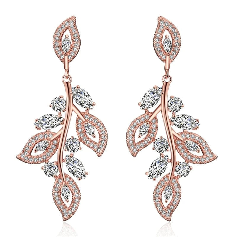 RAKOL  EP2144 wholesale luxury  gold plated women's long earings jewelry 2022 bridal big  statement earrings  jewelry women