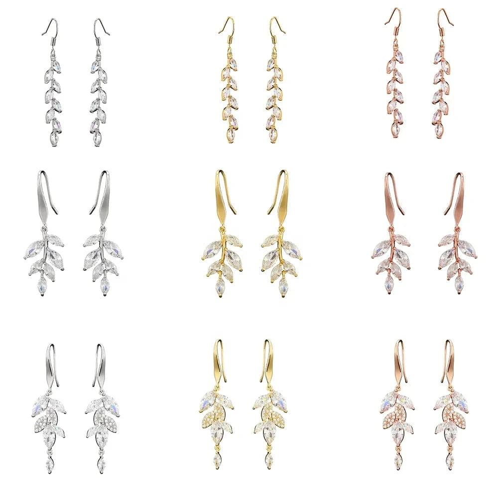 RAKOL EP2526 2022 Fine Luxury Long Earrings Jewelry Women Gold plated  Cubic Zirconia Bridal Drop Earrings