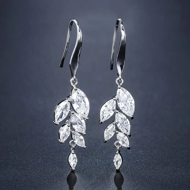 RAKOL EP2526 2022 Fine Luxury Long Earrings Jewelry Women Gold plated  Cubic Zirconia Bridal Drop Earrings