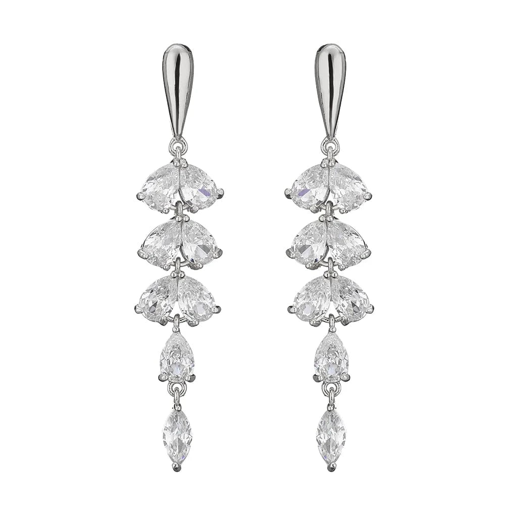 RAKOL EP2526 2022 Fine Luxury Long Earrings Jewelry Women Gold plated  Cubic Zirconia Bridal Drop Earrings