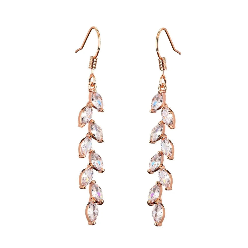 RAKOL EP2526 2022 Fine Luxury Long Earrings Jewelry Women Gold plated  Cubic Zirconia Bridal Drop Earrings