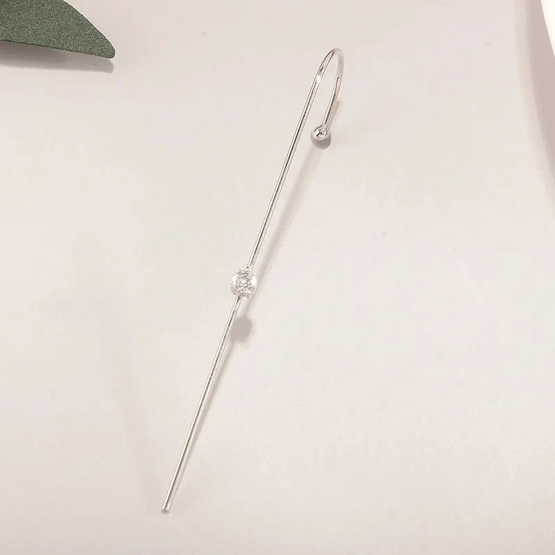 RAKOL EP2593   Fashion  Zircon Crystal Wrap Crawler  gold plated  Hook Stud Earrings for Women