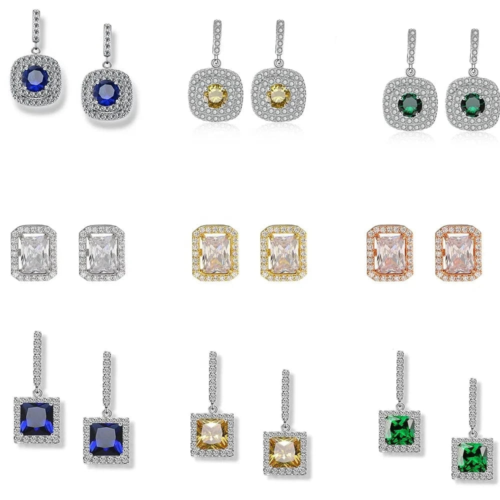 RAKOL EP2843 2022 New High Quality Gold Plated Cubic Zircon Diamond Earrings Sparking Wedding Bridal Luxury Earrings Women