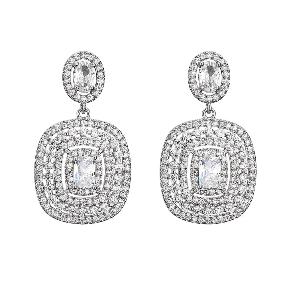 RAKOL EP2843 2022 New High Quality Gold Plated Cubic Zircon Diamond Earrings Sparking Wedding Bridal Luxury Earrings Women