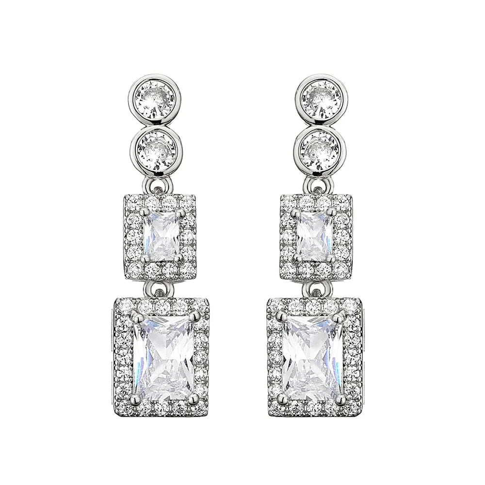 RAKOL EP2843 2022 New High Quality Gold Plated Cubic Zircon Diamond Earrings Sparking Wedding Bridal Luxury Earrings Women