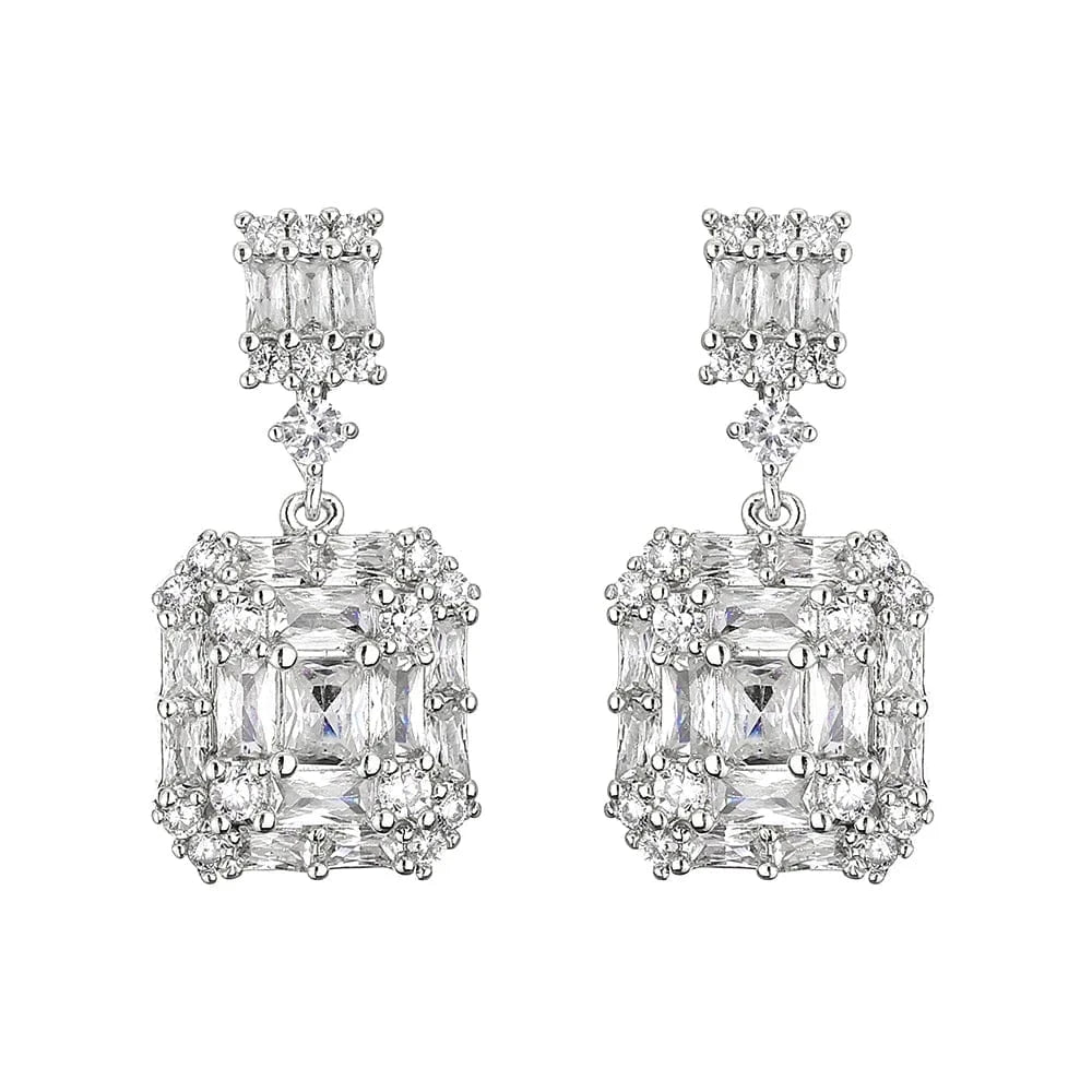 RAKOL EP2843 2022 New High Quality Gold Plated Cubic Zircon Diamond Earrings Sparking Wedding Bridal Luxury Earrings Women