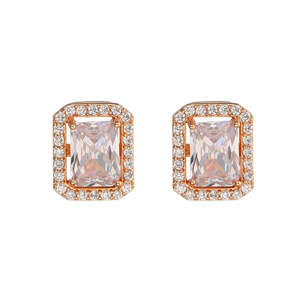 RAKOL EP2843 2022 New High Quality Gold Plated Cubic Zircon Diamond Earrings Sparking Wedding Bridal Luxury Earrings Women