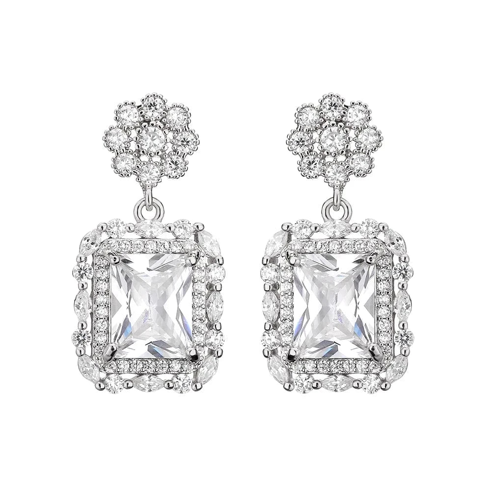 RAKOL EP2843 2022 New High Quality Gold Plated Cubic Zircon Diamond Earrings Sparking Wedding Bridal Luxury Earrings Women