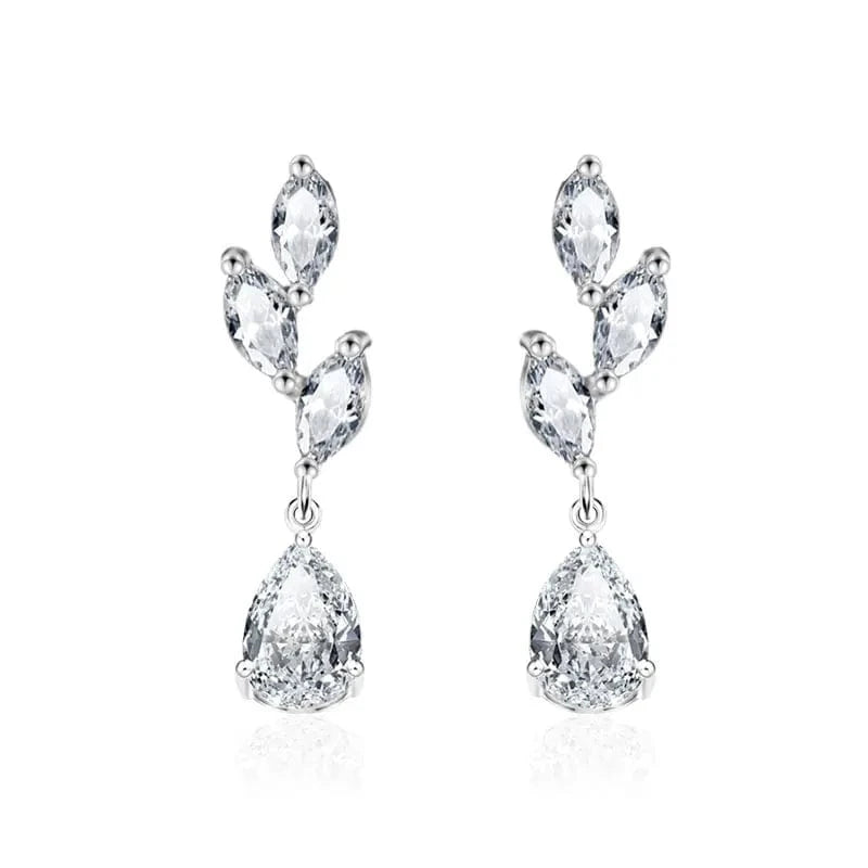 RAKOL EP2971 Luxury women 18K gold plated drop cubic zirconia earrings fine jewelry zircon diamond earrings women