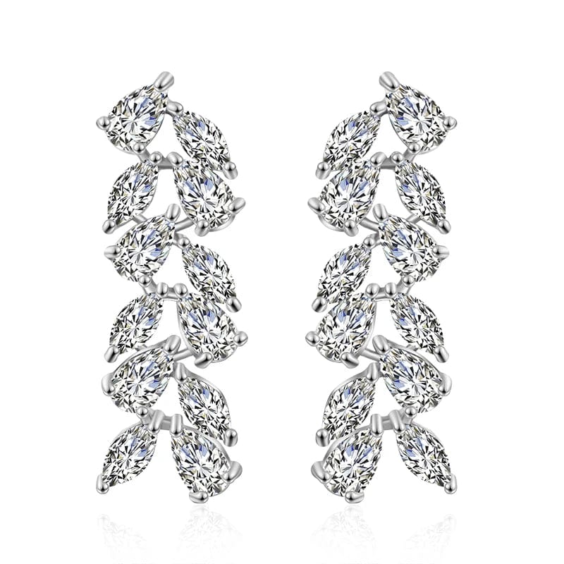 RAKOL EP2981 luxury women's gold plated long statement bridal earrings  zirconia  big earrings women