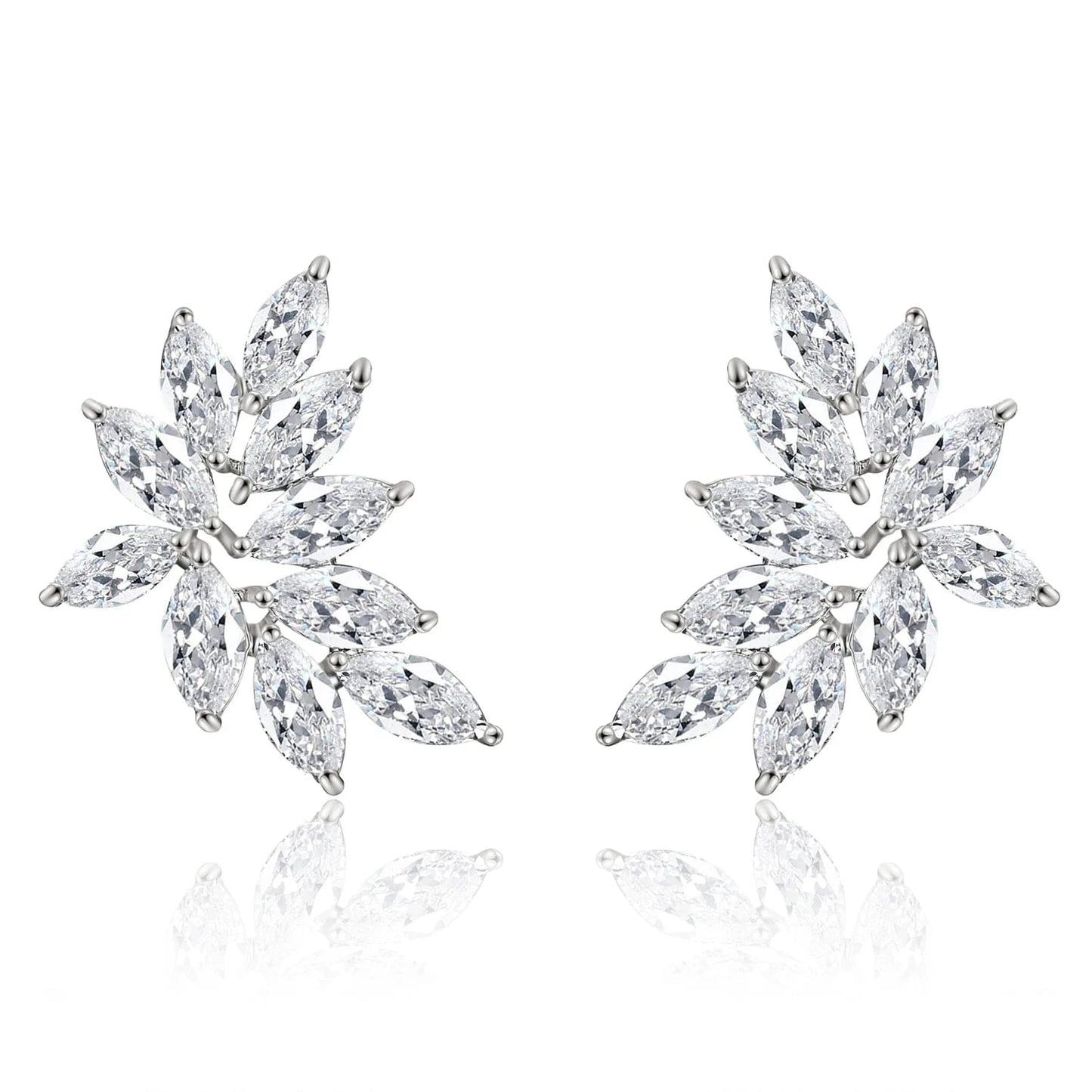 RAKOL EP480 fancy gold plated geometric small studs earrings cubic zirconia earrings jewelry women