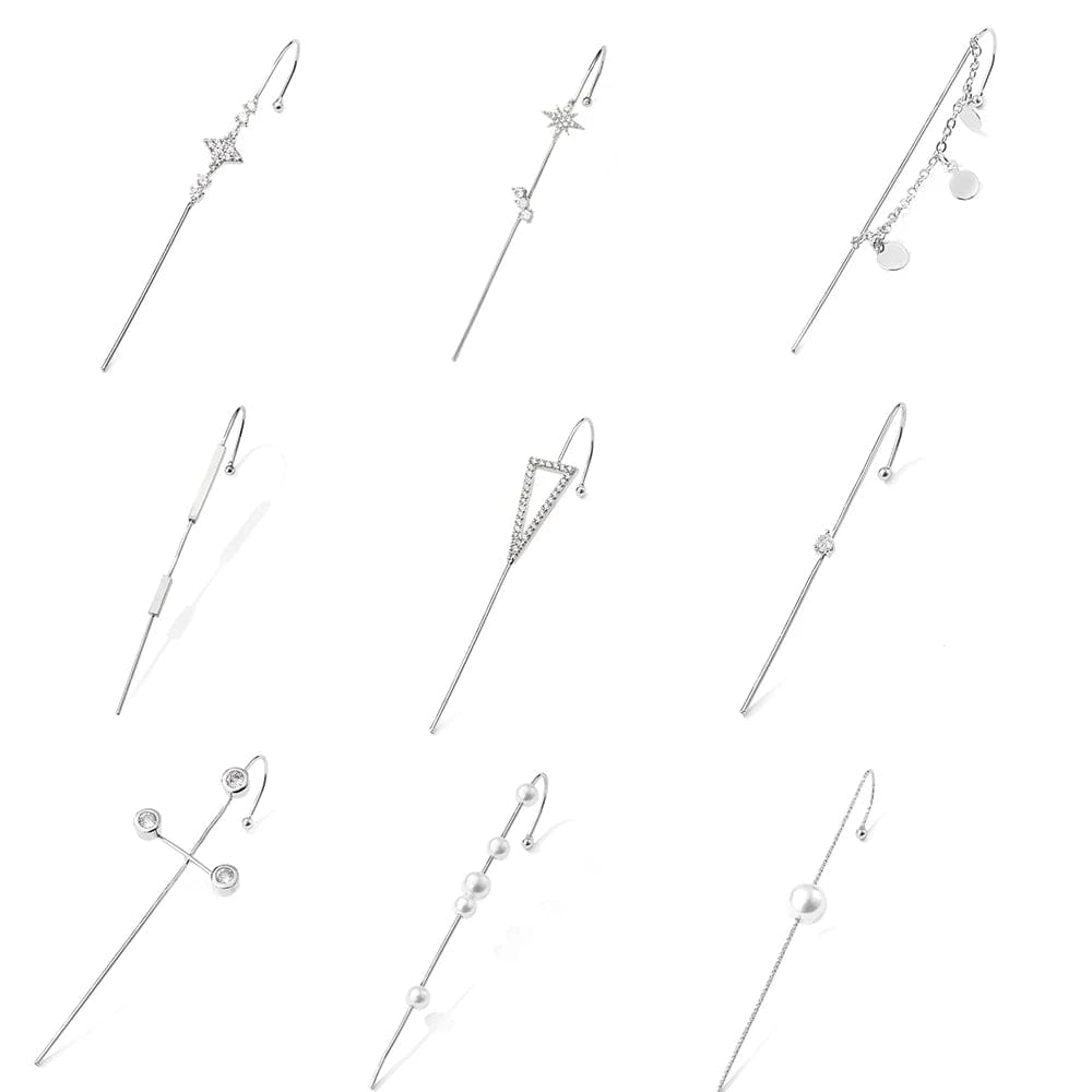 RAKOL EP5002 Wholesale Fashion Jewelry Earrings Women Stainless Steel Earrings Jewelry Piercing Ear Crawler Hook Earrings Set