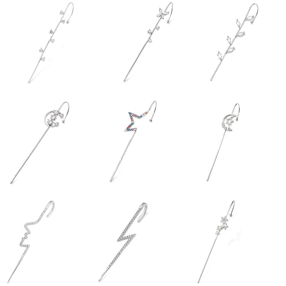 RAKOL EP5002 Wholesale Fashion Jewelry Earrings Women Stainless Steel Earrings Jewelry Piercing Ear Crawler Hook Earrings Set