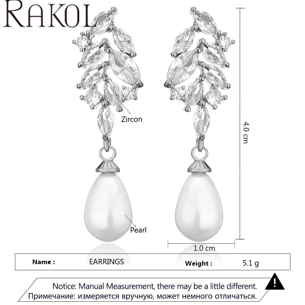 RAKOL EP5533 Fashion Design Freshwater Pearl Silver Gold Plated Statement Pendant for Women