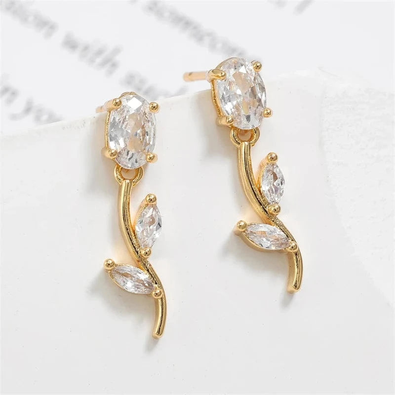 RAKOL EP5842 Rose  Niche Earrings Accessories For Women Fashion Jewelry Earrings 925 Silver Needle Wedding Dress earrings