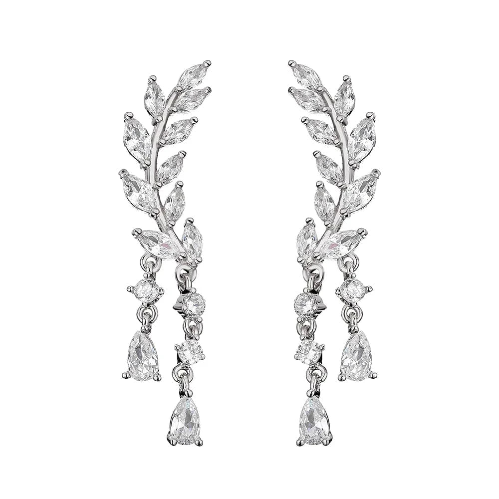 Rakol Ep598 Wholesale Luxury Angel Wing Cubic Zirconia Bridal Earrings Big Studs Earrings Jewelry Women 2022