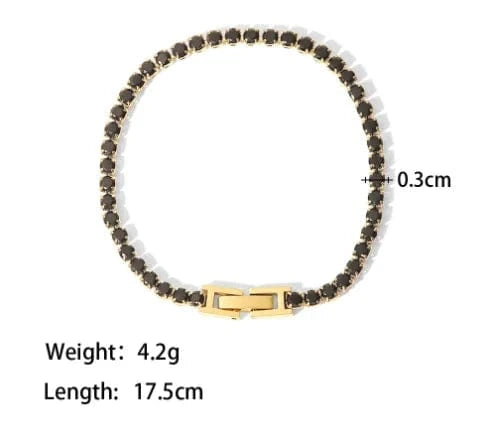 RAKOL JK007 Waterproof 18k Gold Plated 316 Stainless Steel Zirconium Designer Bracelet Bracelet Women Fashion Jewelry