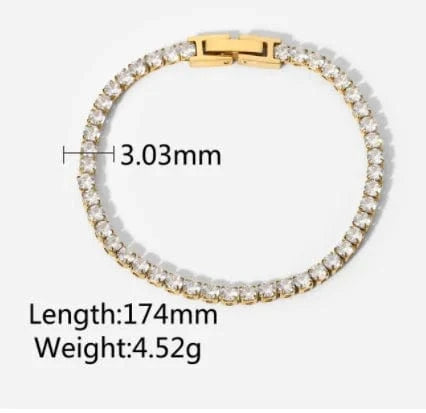 RAKOL JK007 Waterproof 18k Gold Plated 316 Stainless Steel Zirconium Designer Bracelet Bracelet Women Fashion Jewelry