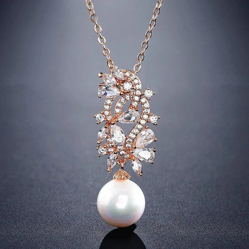 RAKOL NP055 fashion arrival wedding women necklace engagement pearl necklace