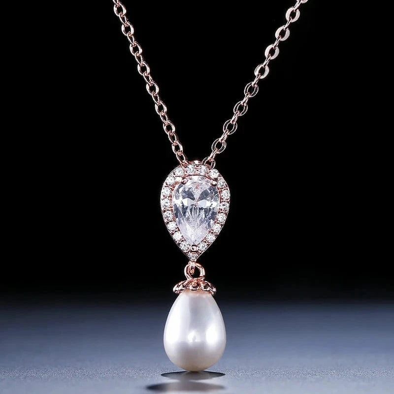 RAKOL NP055 fashion arrival wedding women necklace engagement pearl necklace