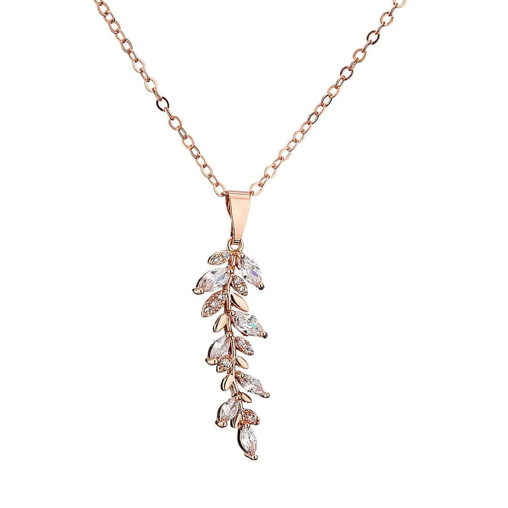 RAKOL NP2131 fashion simple CZ zirconia flower pendent necklace gold plated chian jewelry necklace for women