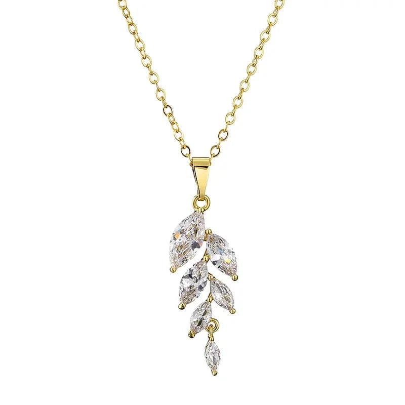 RAKOL NP2131 fashion simple CZ zirconia flower pendent necklace gold plated chian jewelry necklace for women