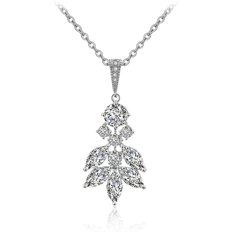 RAKOL NP2131 fashion simple CZ zirconia flower pendent necklace gold plated chian jewelry necklace for women