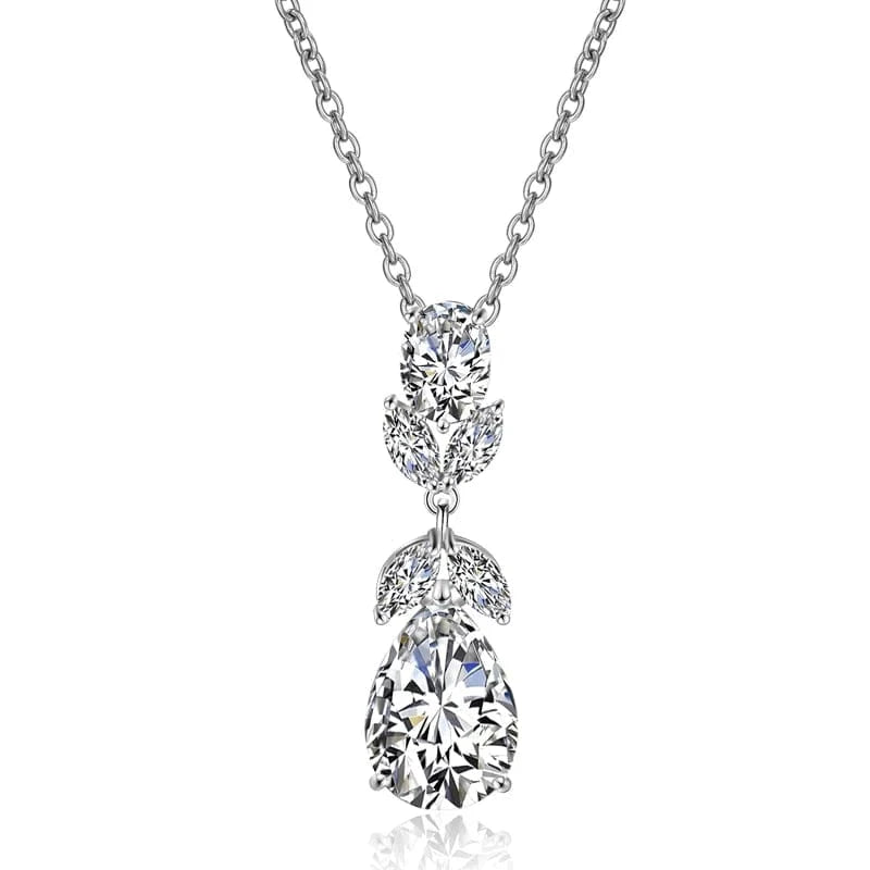 RAKOL NP2131 fashion simple CZ zirconia flower pendent necklace gold plated chian jewelry necklace for women