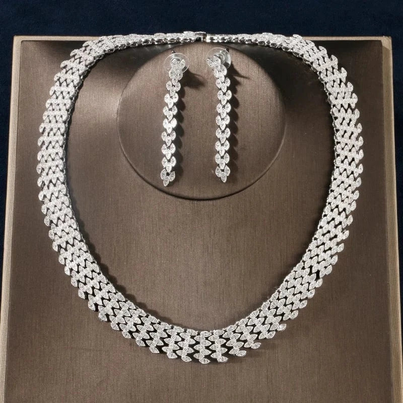 RAKOL SP242 Luxury Decoration Arabia Style Width Full Diamond Gold Jewelry Set