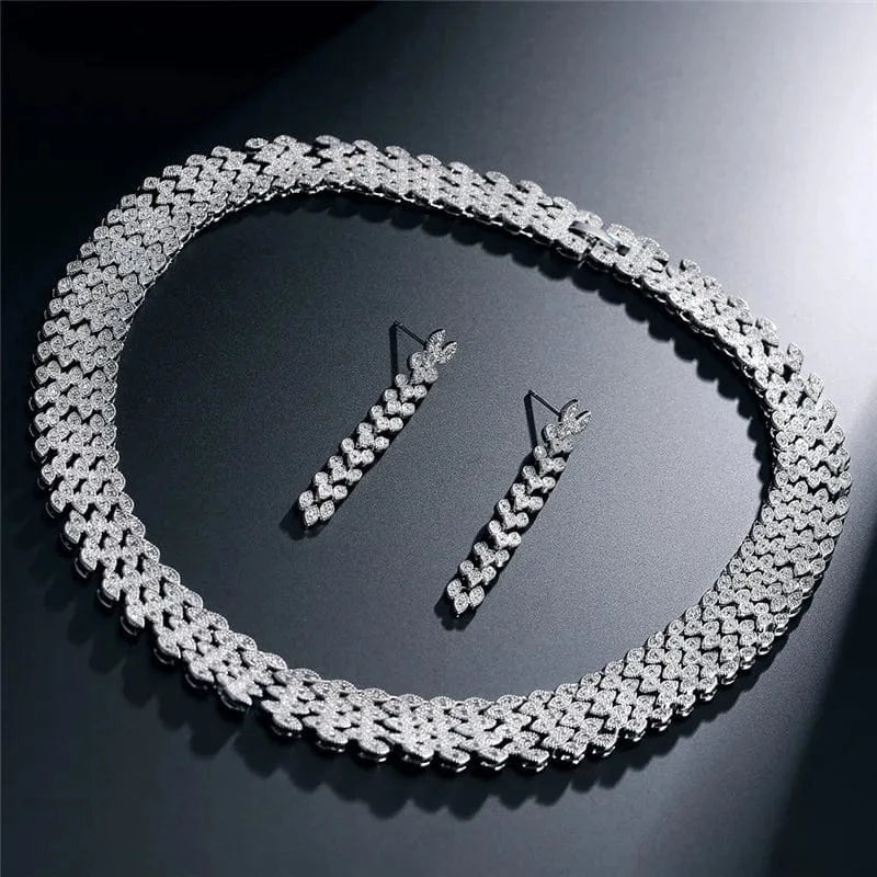 RAKOL SP242 Luxury Decoration Arabia Style Width Full Diamond Gold Jewelry Set