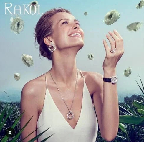 RAKOL SP3074 New Design 4PCS Leaf Cubic Zircon Necklace Earrings Bracelets And Rings Sets 925 Sterling Silver Jewelry Set Women