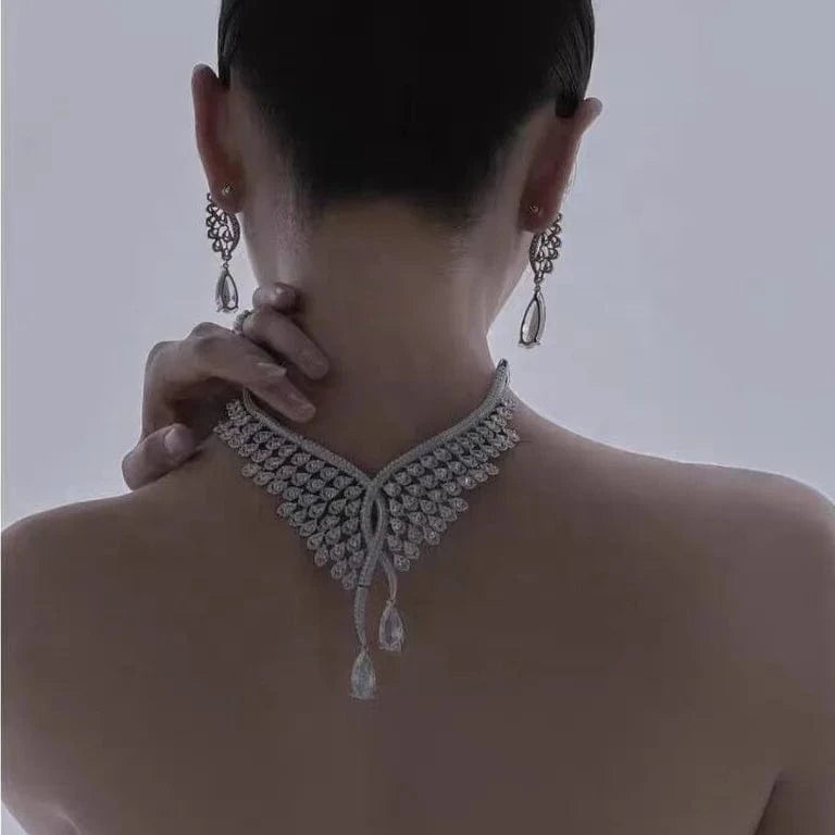 RAKOL SPA061 sterling silver jewelry sets dubai luxury indian wedding bridals cubic zirconia fashion jewelry sets jewellery