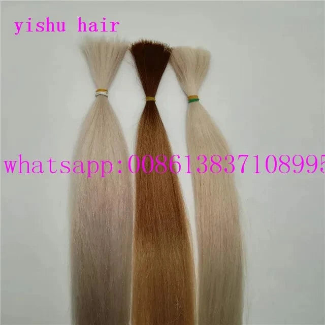 Raw colorful indian hair bulk, crotchet dreadlocks hair weave in bulk, wholesale bulk hair extensions